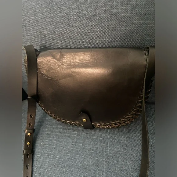 Madewell Black Leather Transport Saddle Crossbody Bag Shoulder Purse - Picture 2 of 16